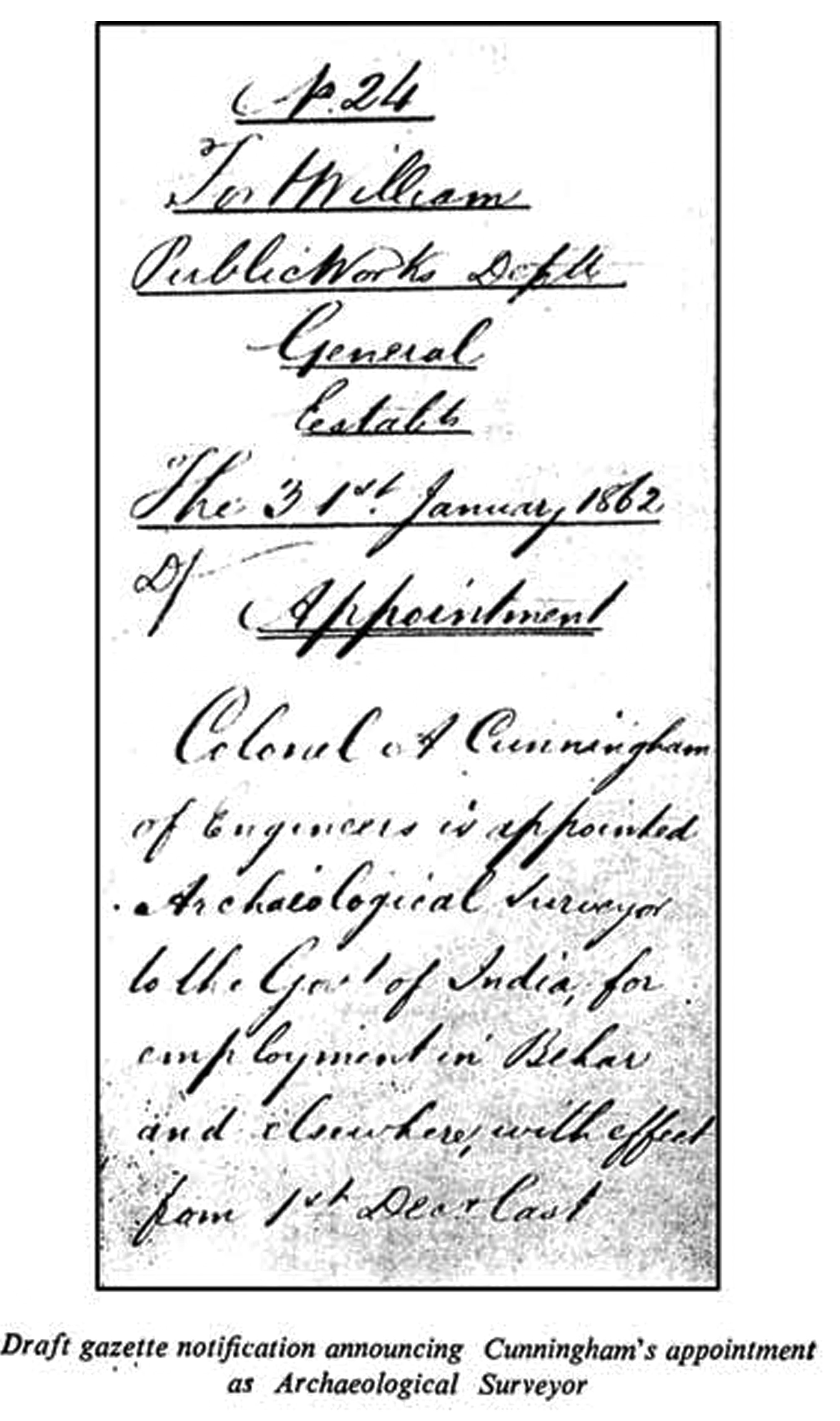 Alexander Cunningham and his contribution to the archaeological surveys in India