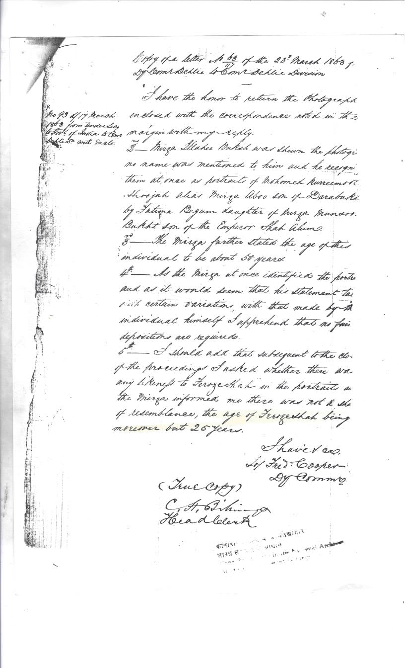 Deposition of Mirza Ilahi Bakhsh and Subsequent Release of Firuz Shah.