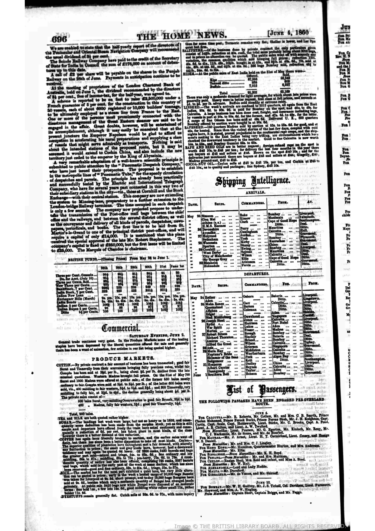 Firuz Shah  in Calcutta on June 4, Reported by The Home News of India on July 4, 1860