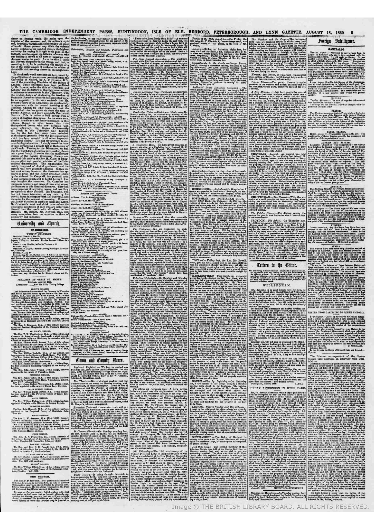 Firuz Shah in Ranode on 17 December 1858 , Reported by The Cambridge Independent Press Huntingdon- August 18 , 1860
