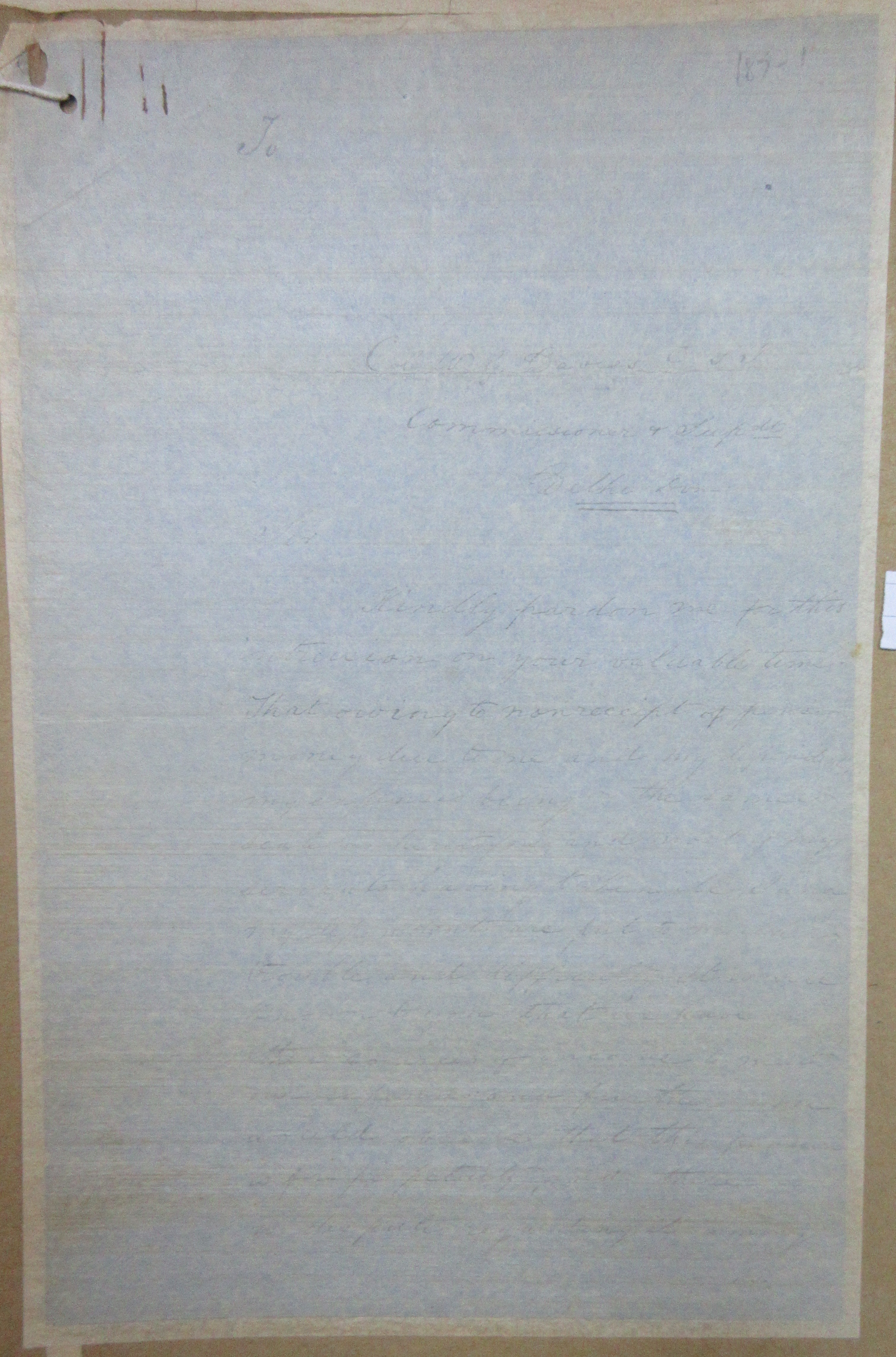 I Have the Honor to Forward for Favorable Consideration and Written a Request That Permission May be Granted to Distribute the Pensions, File No. 36