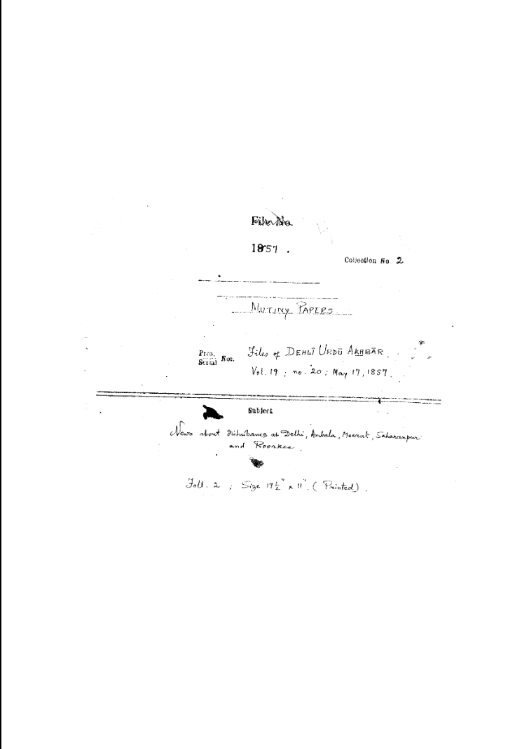 News about Disturbancs at Delhi , Ambala , Meerut , Saharanpur and Roorkee.