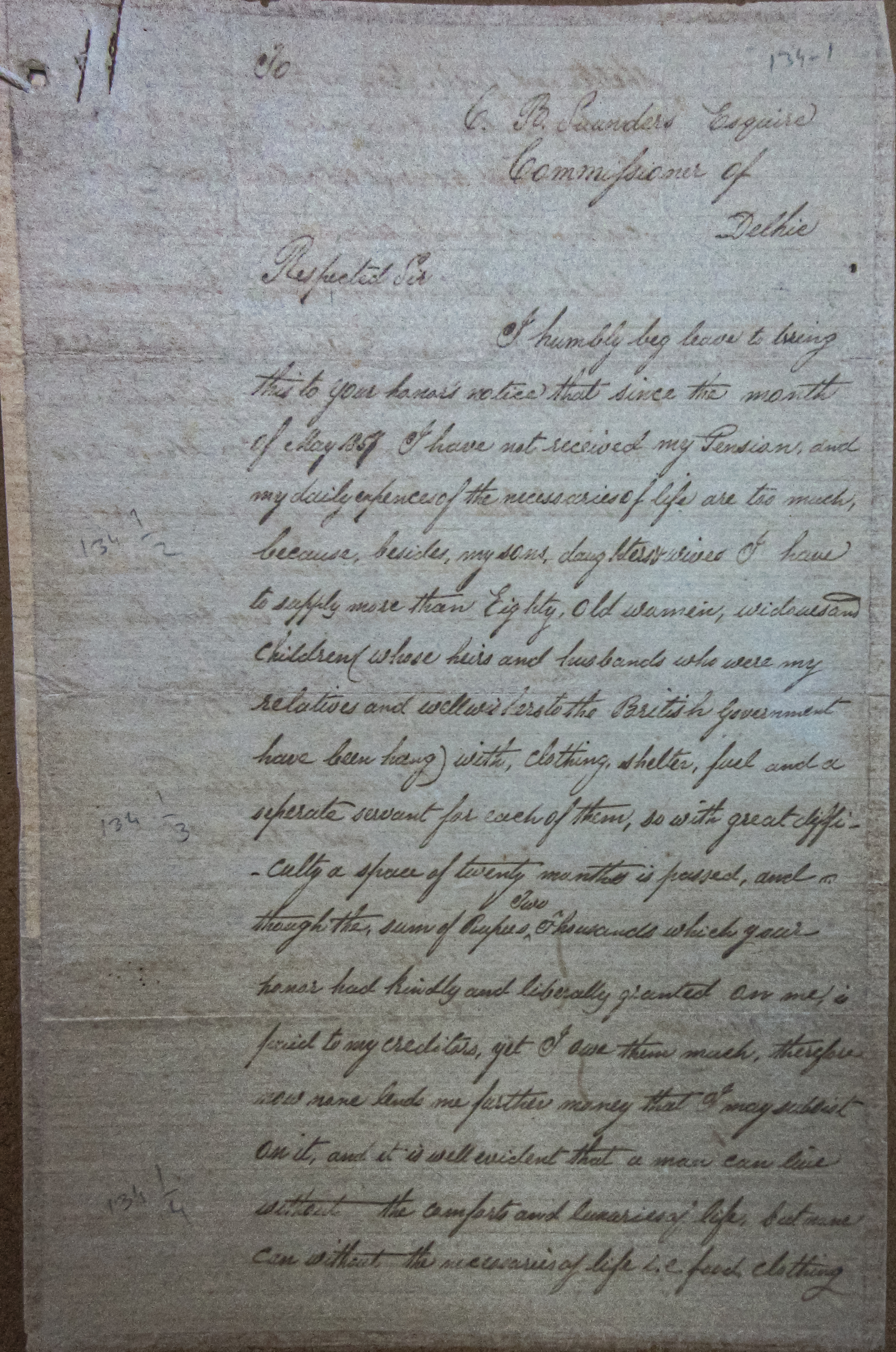 Pension of Mirza Ilahi Baksh File No.2