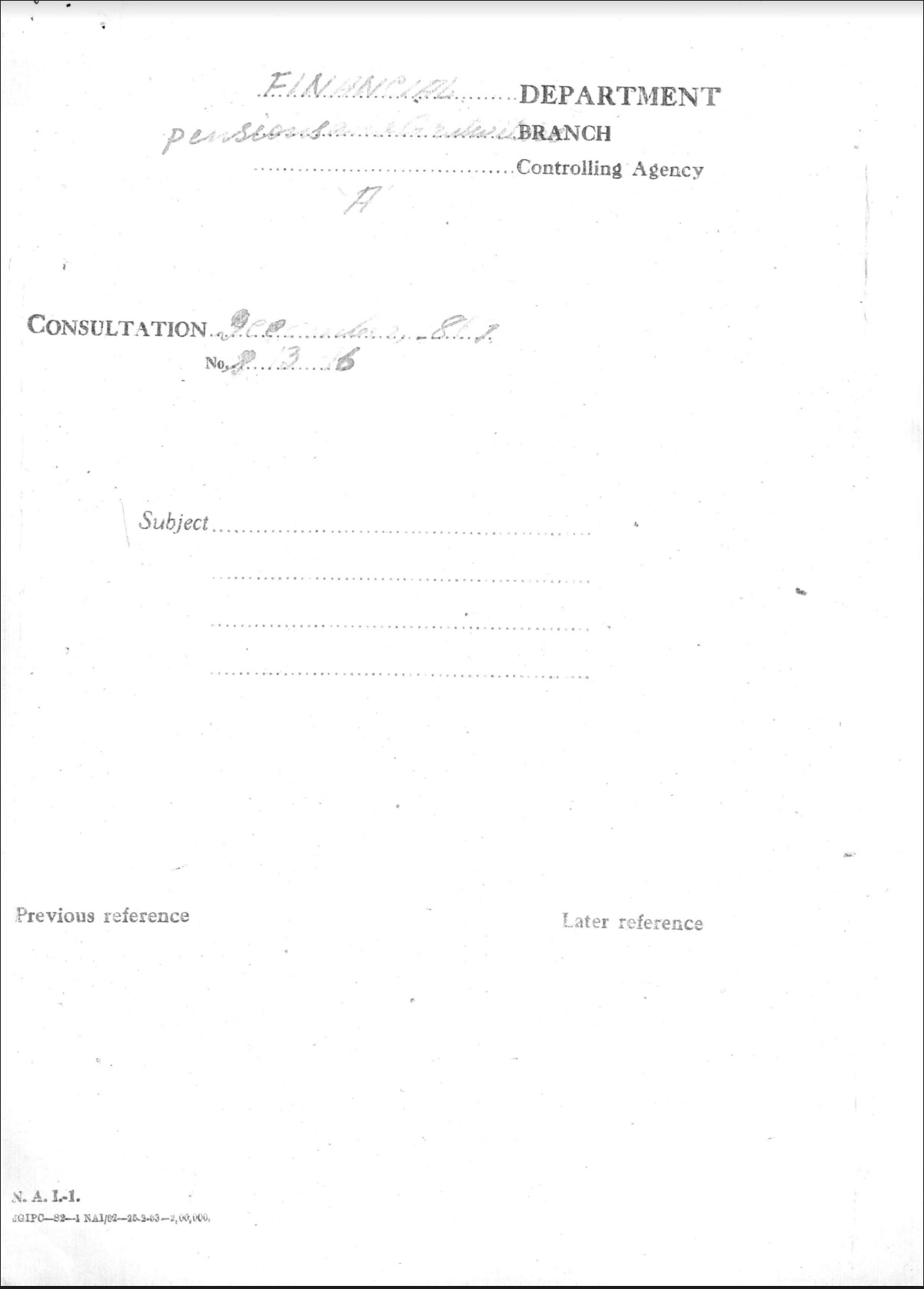 Pension to  Saadut Sultan, a Member of the Ex Royal Family of Delhi in Addition to Pay as a Village School-Master