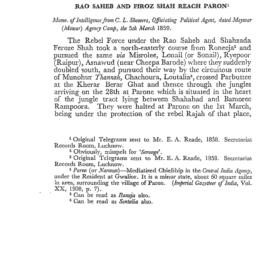 Rao Saheb and Firuz Shah  Reach Paron.