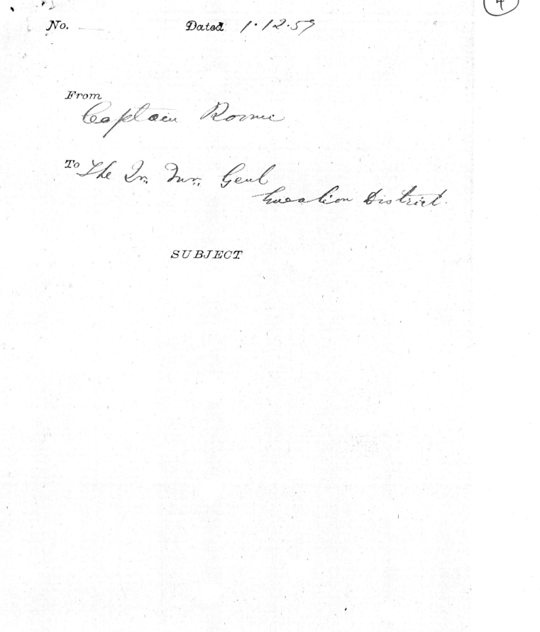 Report of Captain Rome of His Proceedings Information From 21st to 30th November,1859 Firuz Shah