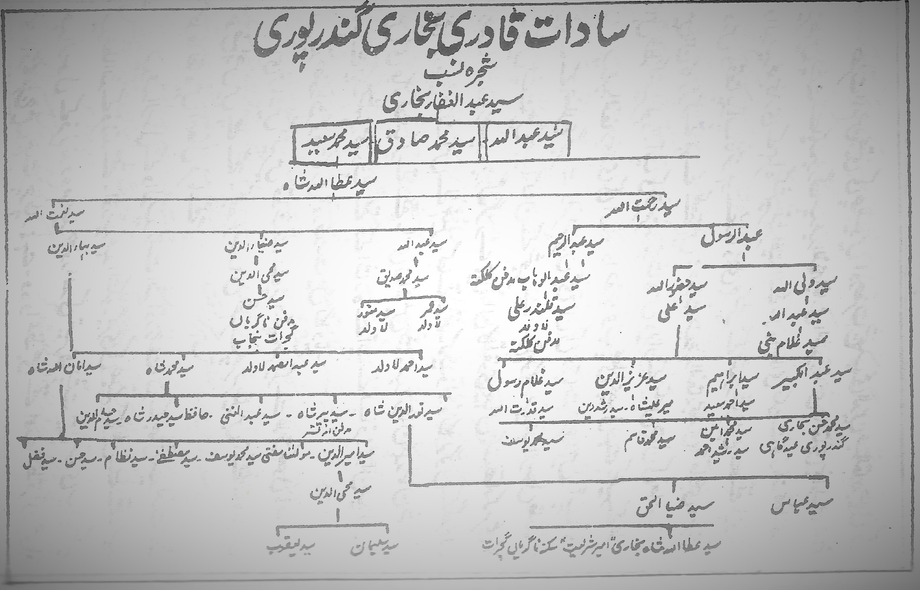 Sayed Abdull Gaffar Bukhari Family Tree