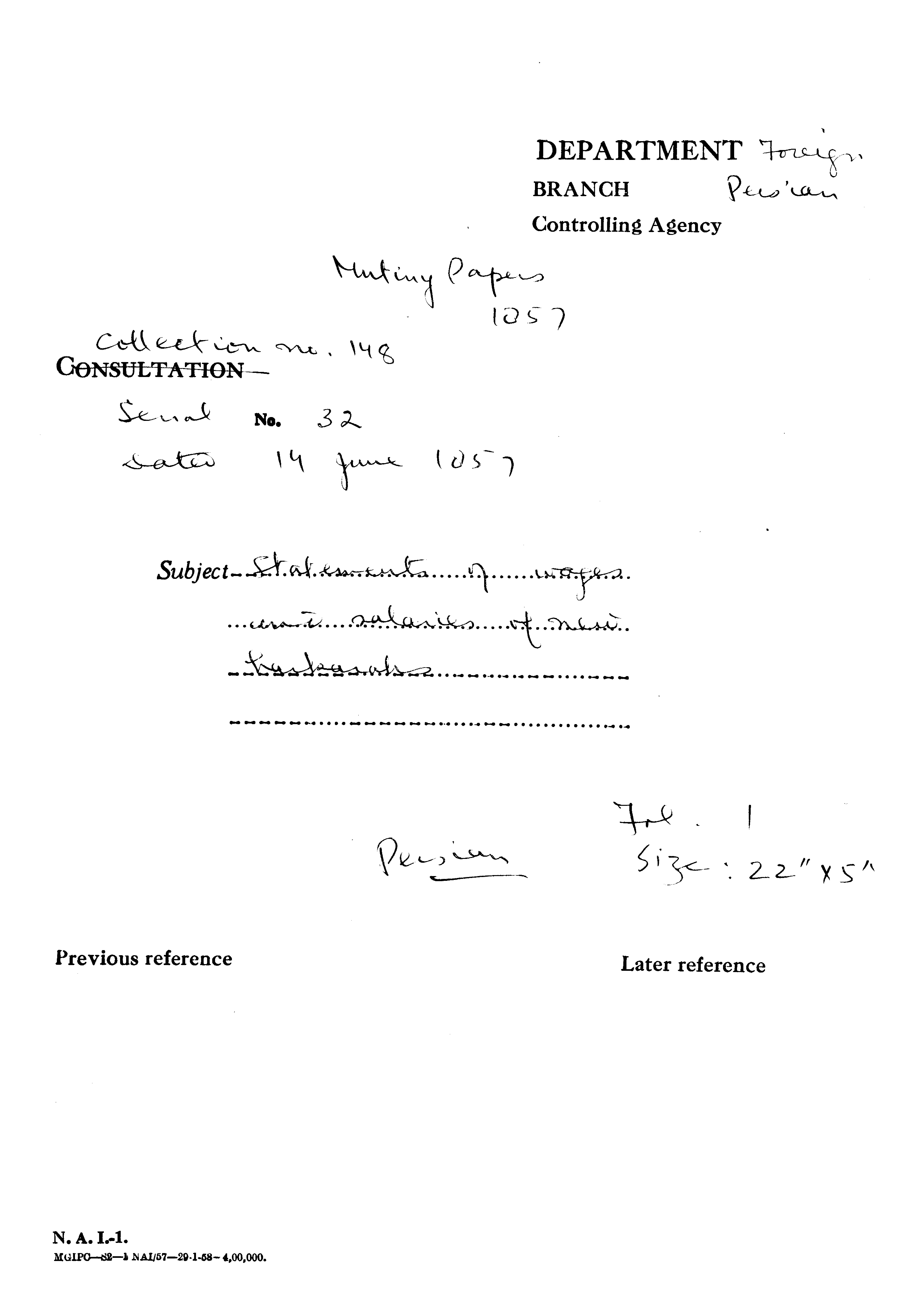 Statements of Salaries and Wages of New Hawkers III (Delhi)