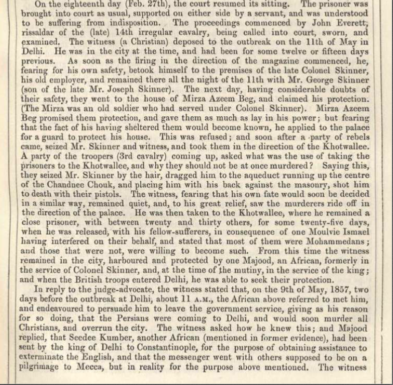 The Azamgarh Proclamation - It has the seal of Karim ul Shuja Bahadur Son of Mohammad Dara Bakht Son of Bahadur Shah Badshah Ghazi (It is most probably issued by him or Mirza Firuz Shah)