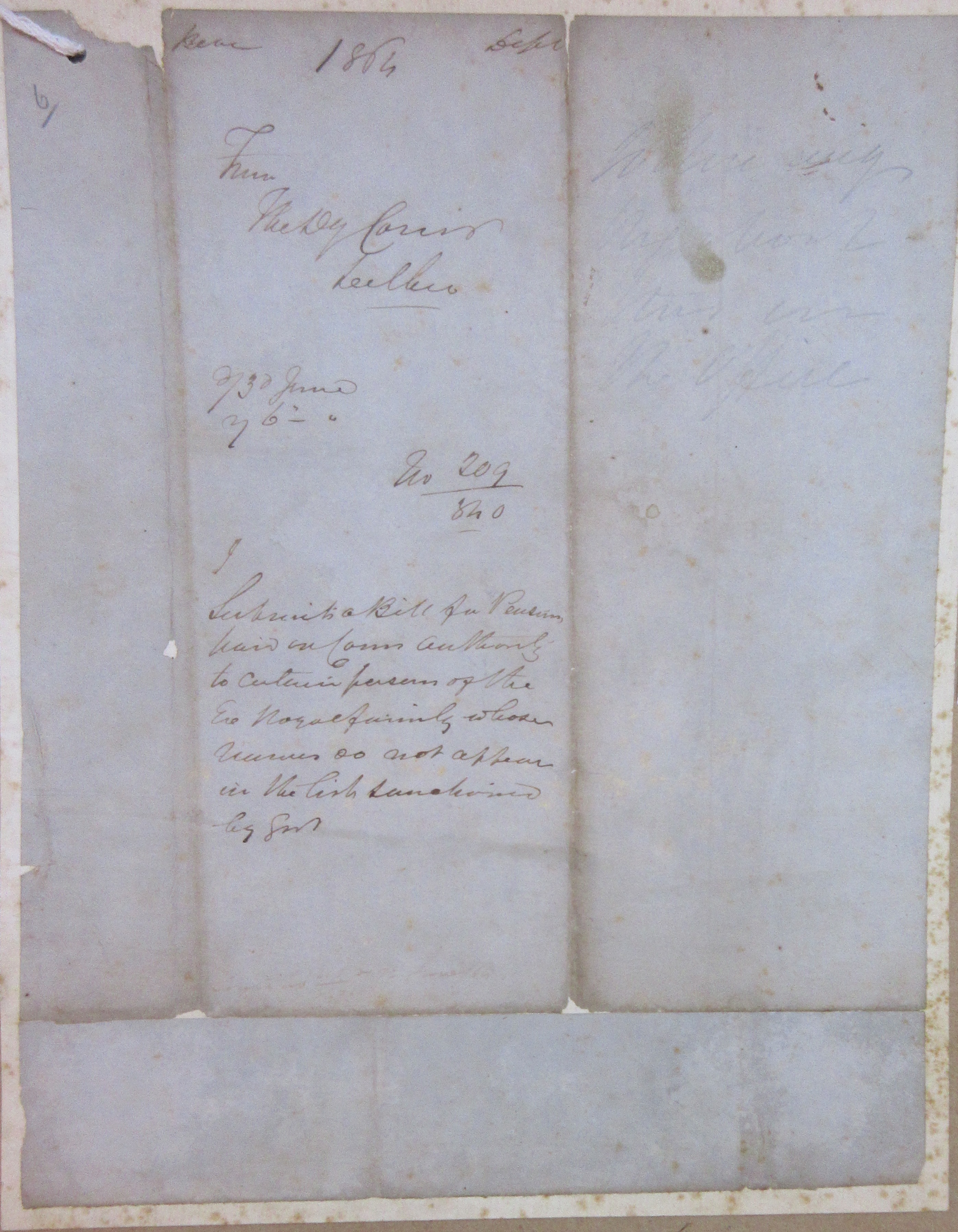 The Hairs Inform to Authorization to Curtain Persons of the Imperial Family of Hindustan Who's Pension Do not Appear in the List, File No. 17