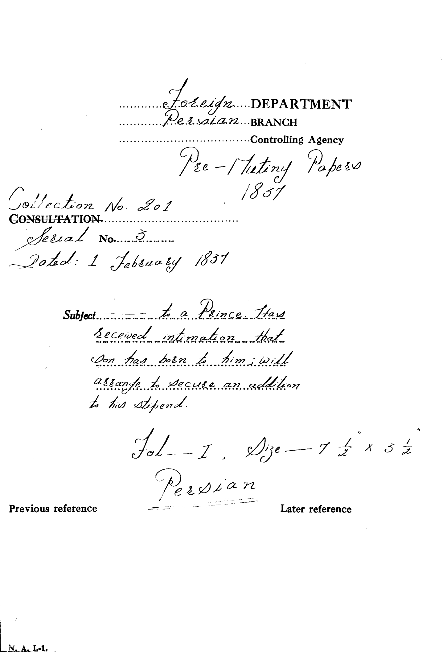 To a prince has Recived intimation that son has born to him.