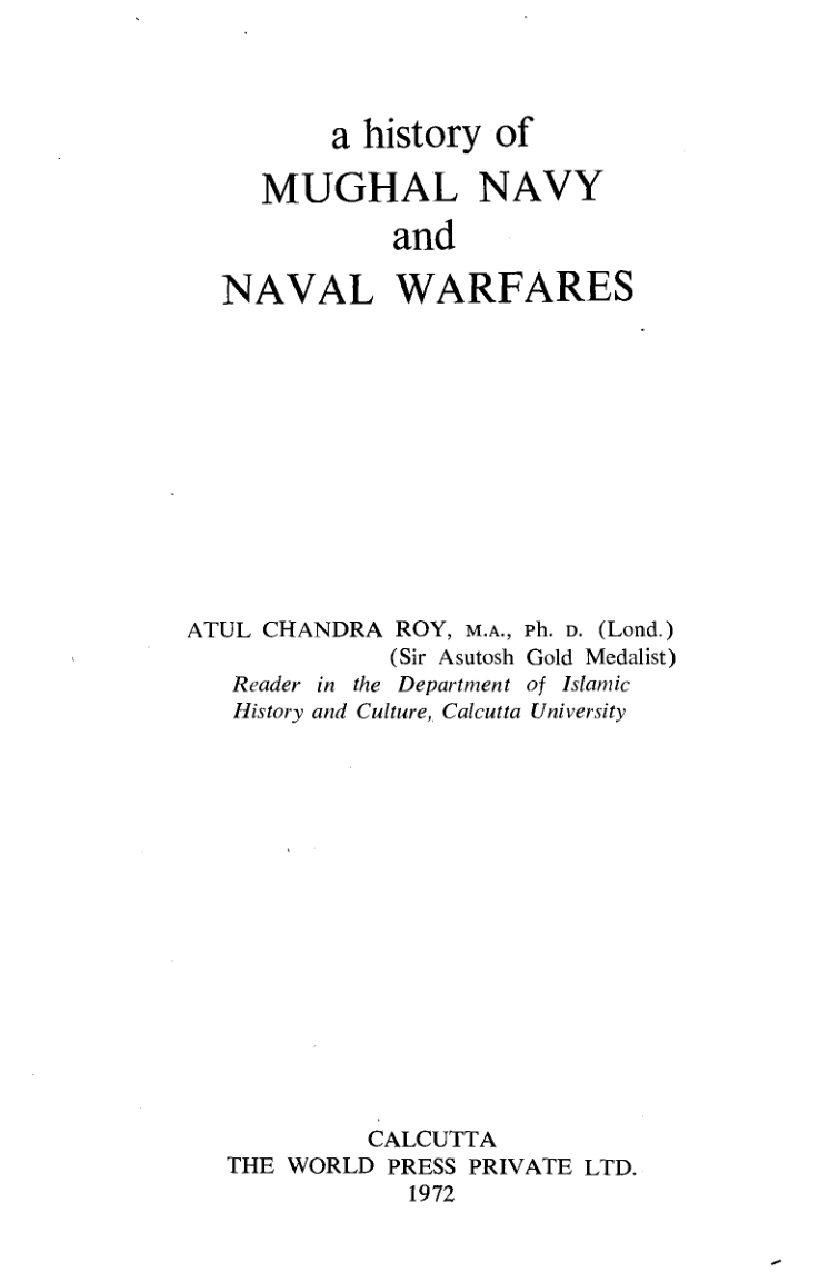 A History of Mughal Navy and Naval Warfares