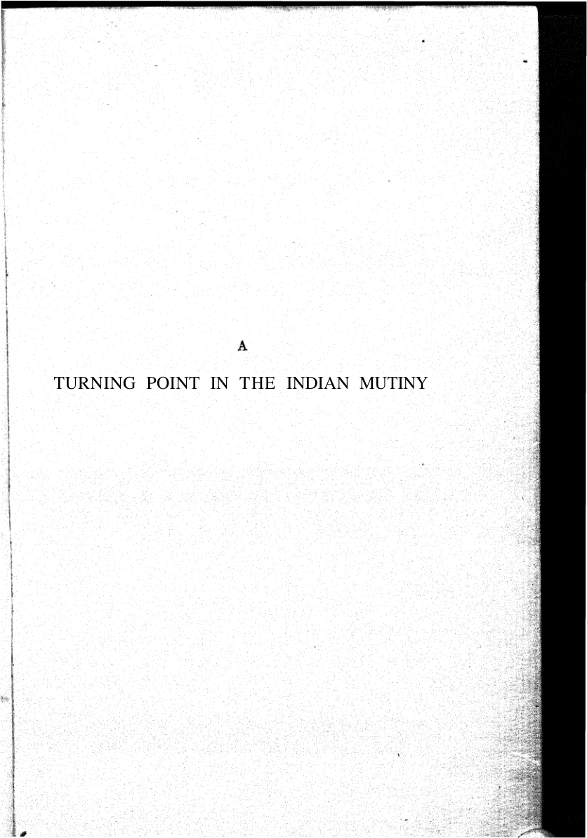 A Turning Point in Indian Mutiny