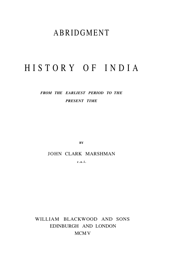 Abridgment History of India