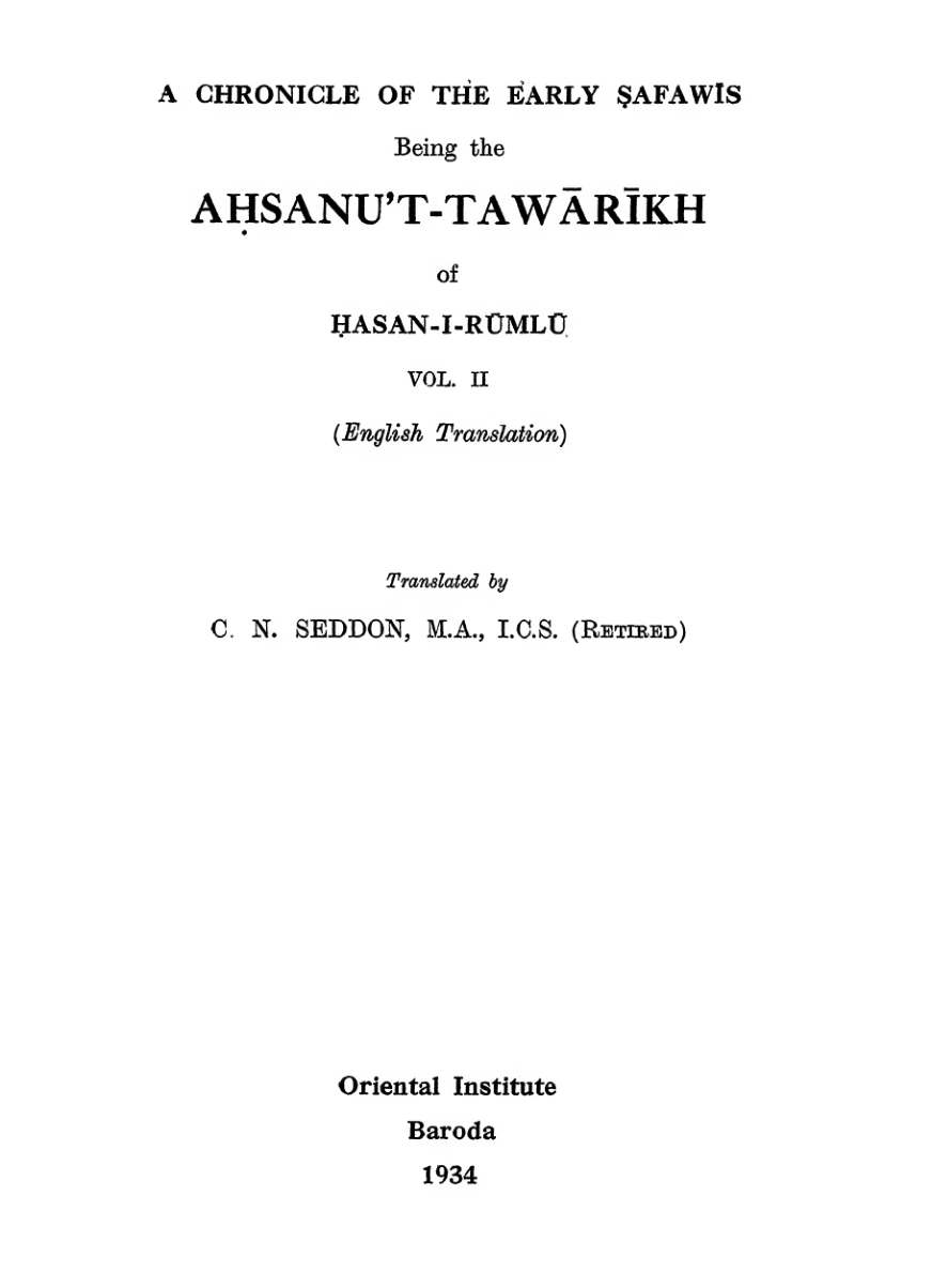 Ahsanut-tawariks Vol-II