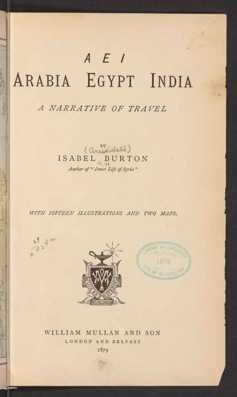 Arabia, Egypt, India: a narrative of travel