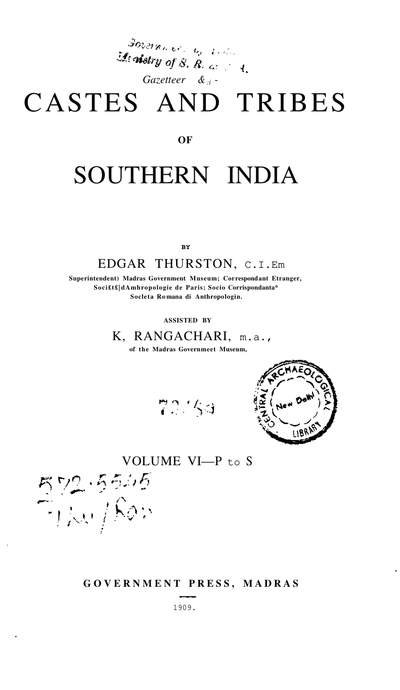 Castes and Tribes of Southern India 6