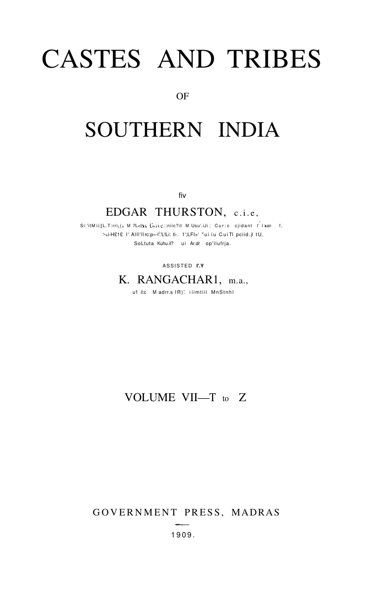 Castes And Tribes of Southern India 7