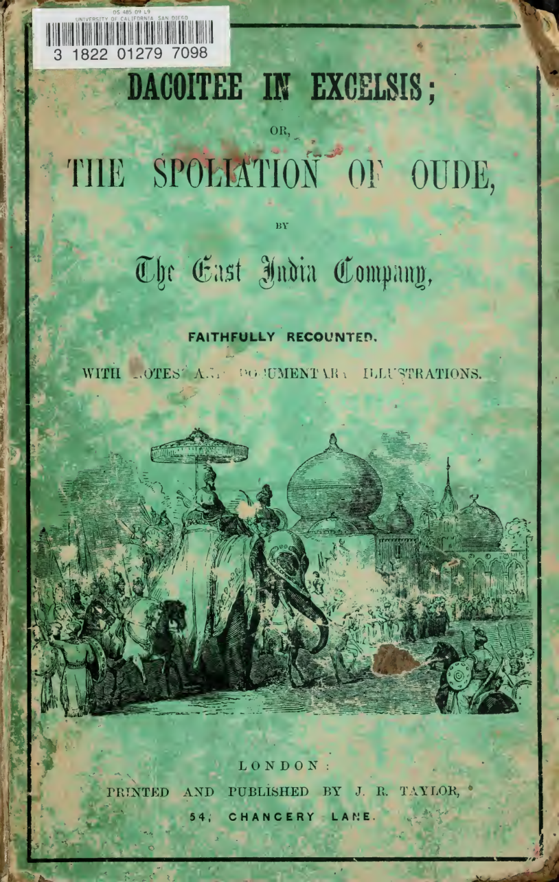 Dacoitee In Excelsis On The Spoilation Of Oude