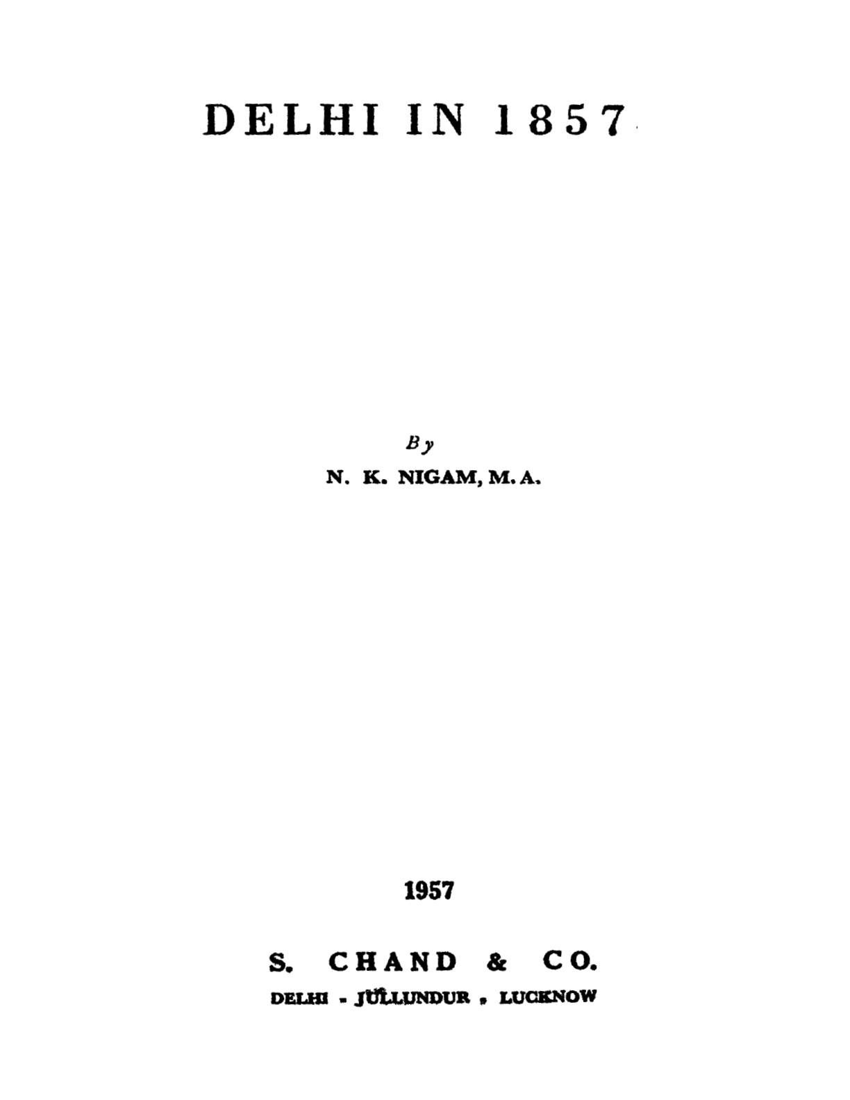DELHI IN 1857