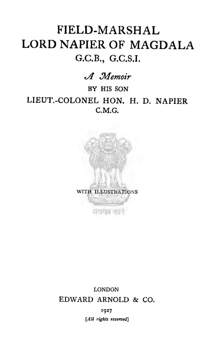 Field-Marshal Lord Napier of Magdala