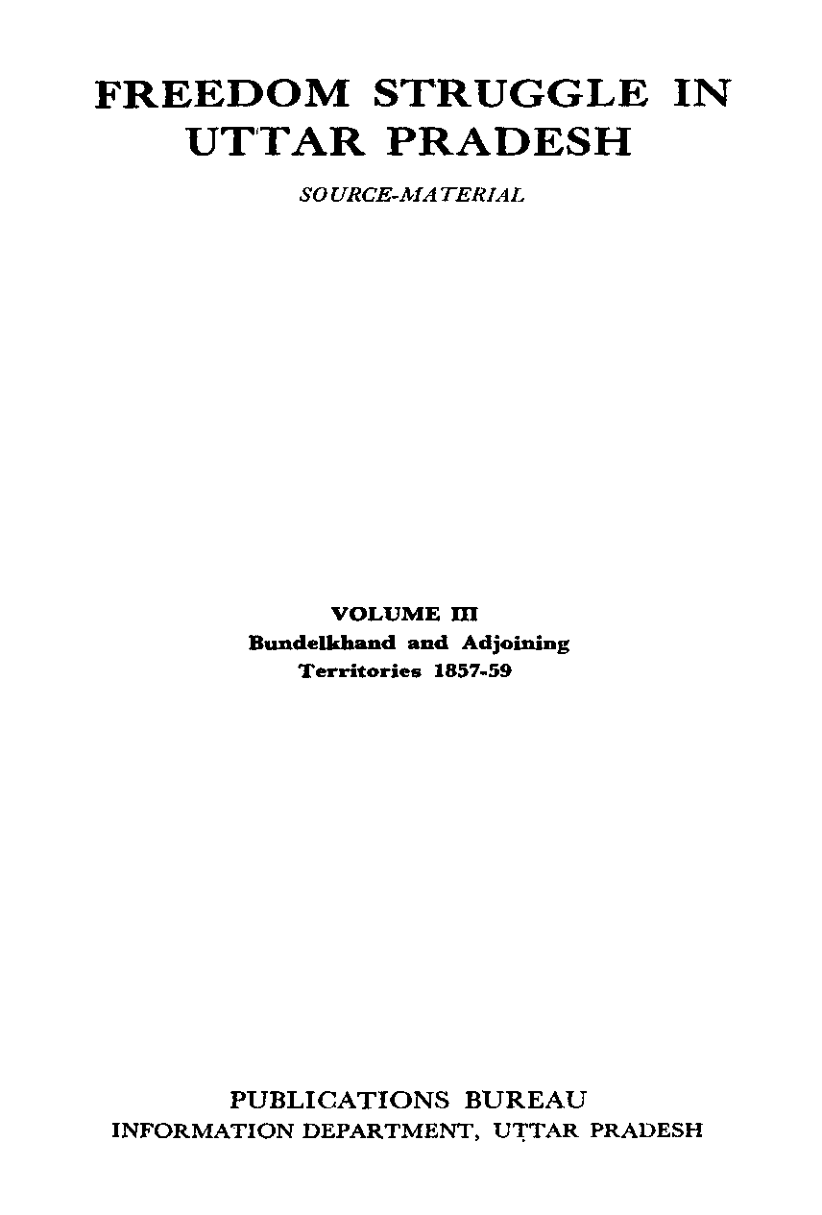 Freedom Struggle In U.P Vol.3
