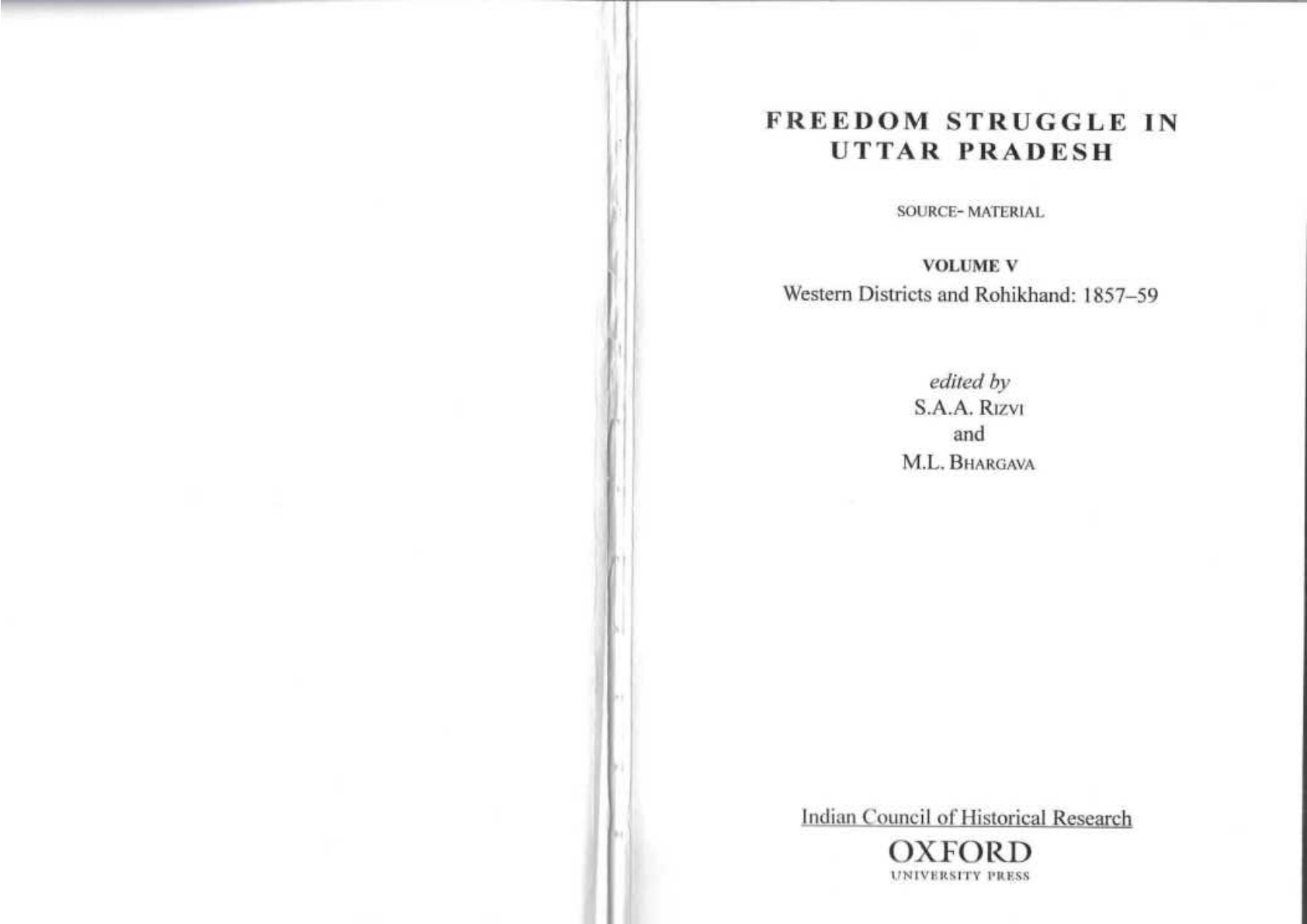 Freedom Struggle In U.P Vol.5