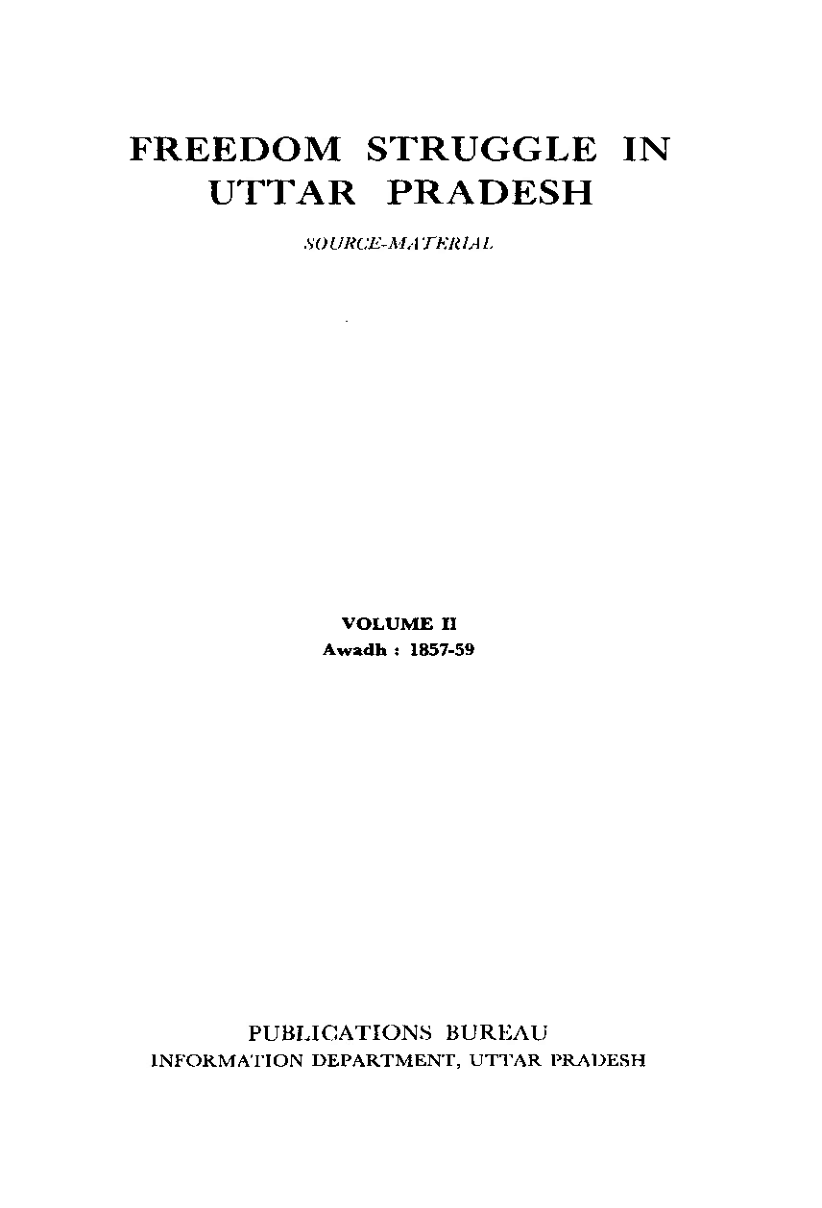 Freedom Struggle In Uttar Pradesh Vol.2