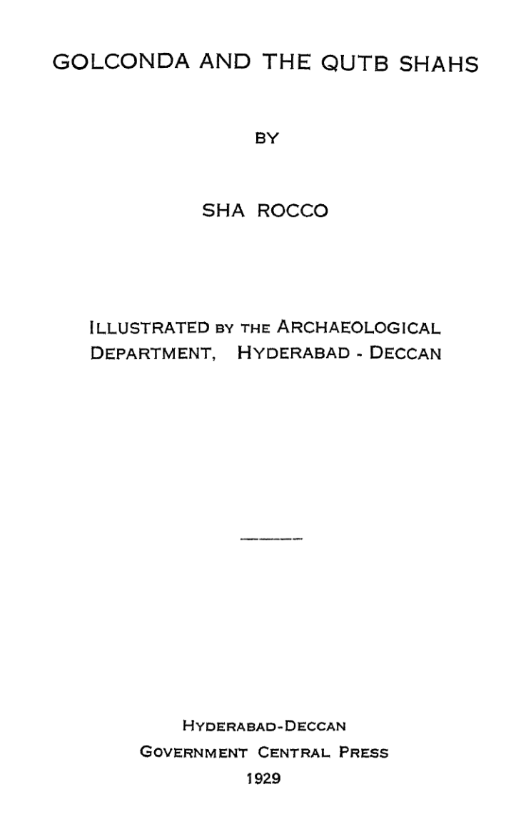 Golconda And The Qutb Shahs