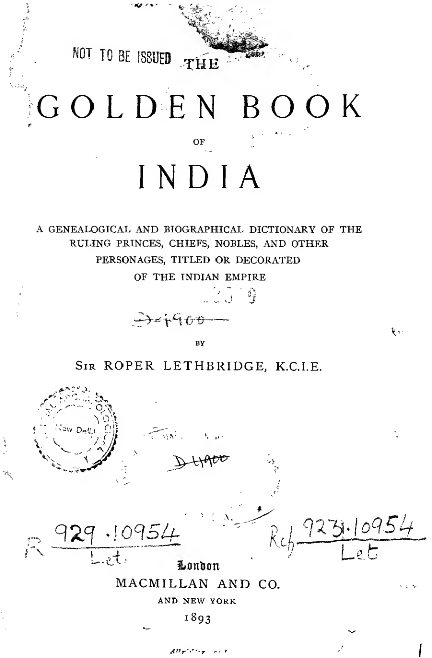 Golden Book Of India