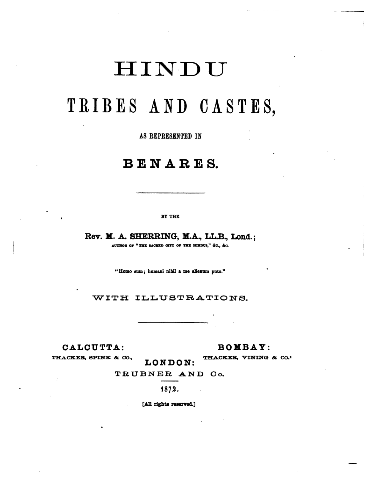 Hindu Tribes and Castes
