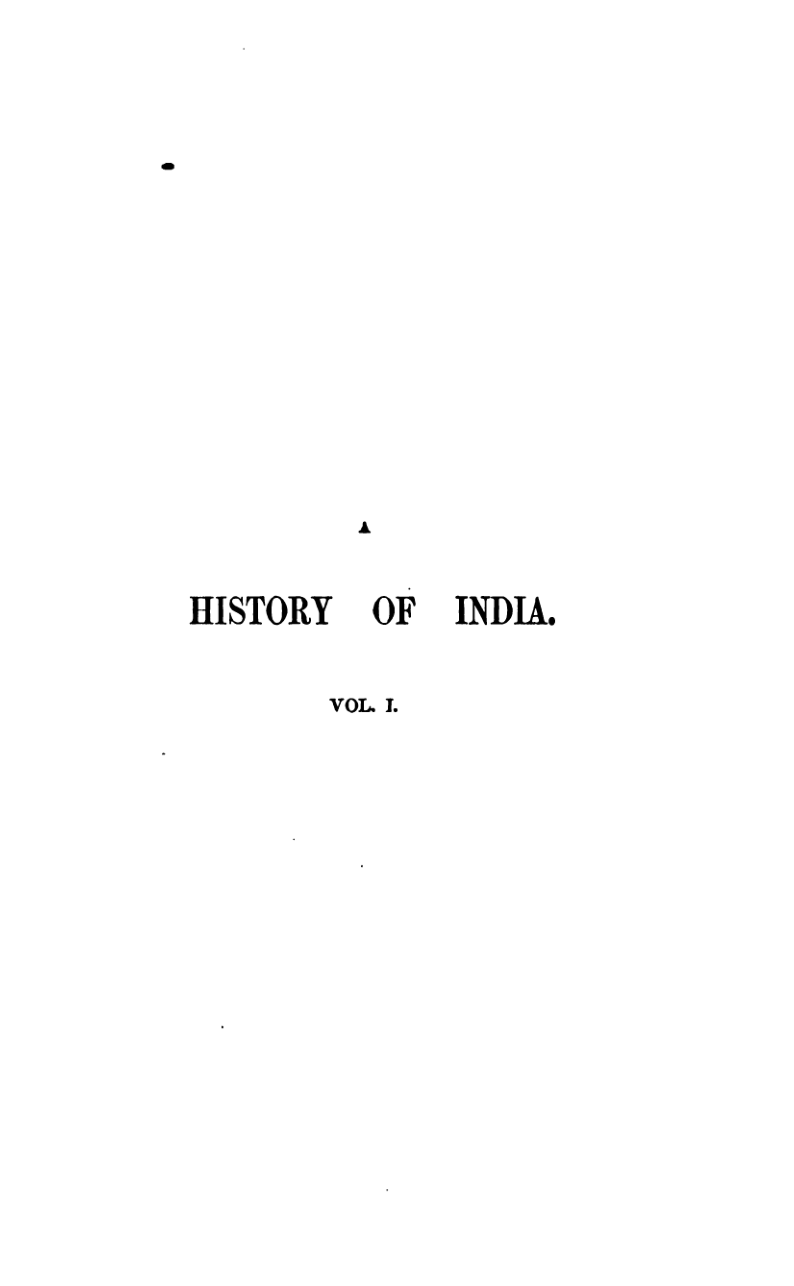 HISTORY 0F INDIA VOL. I
