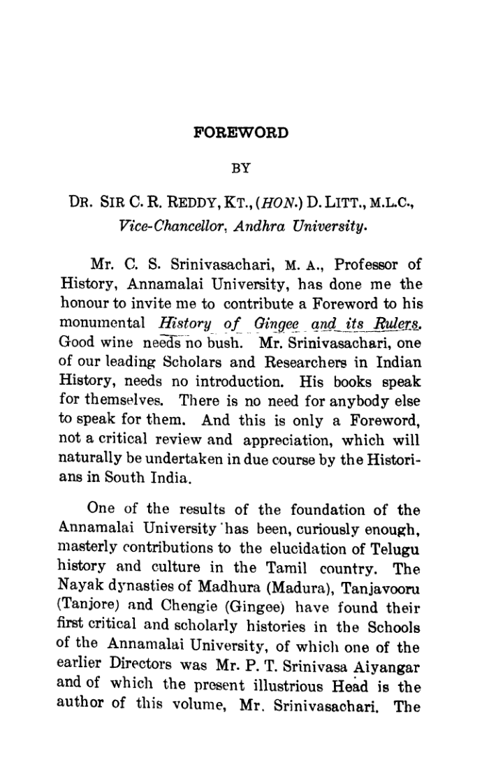 History of Gingee and its Rulers