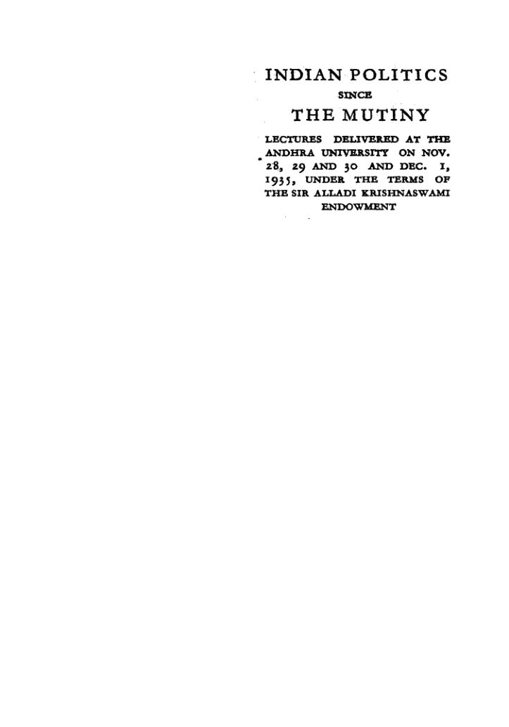 INDIAN POLITICS SINCE THE MUTINY Vol- 2 (English)