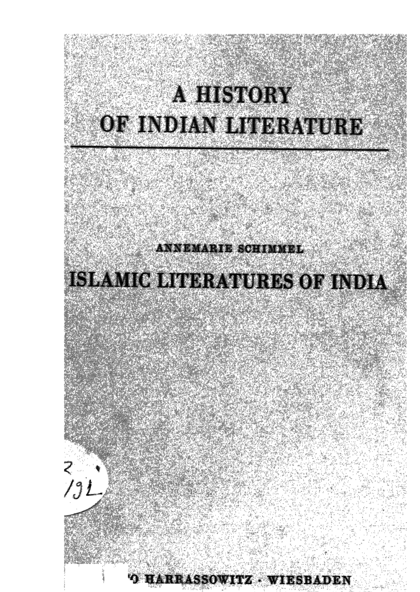 Islamic Literatures Of India - Annemarie Schimmel