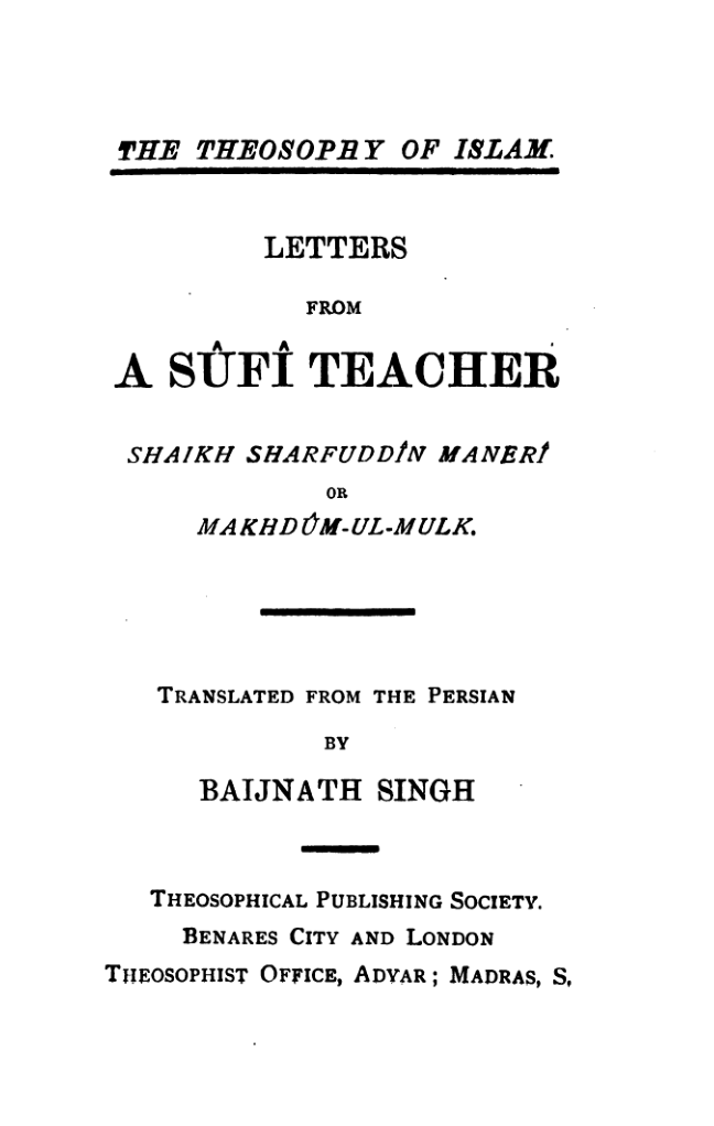 Letters from a Sufi Teacher