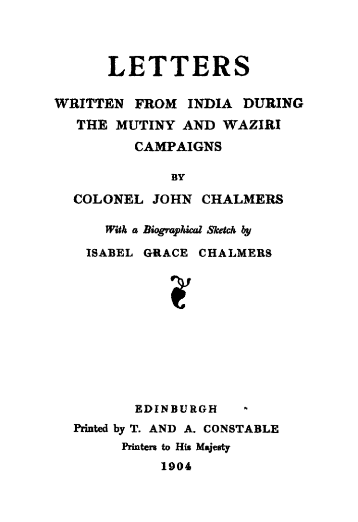 Letters Written in Indian Mutiny