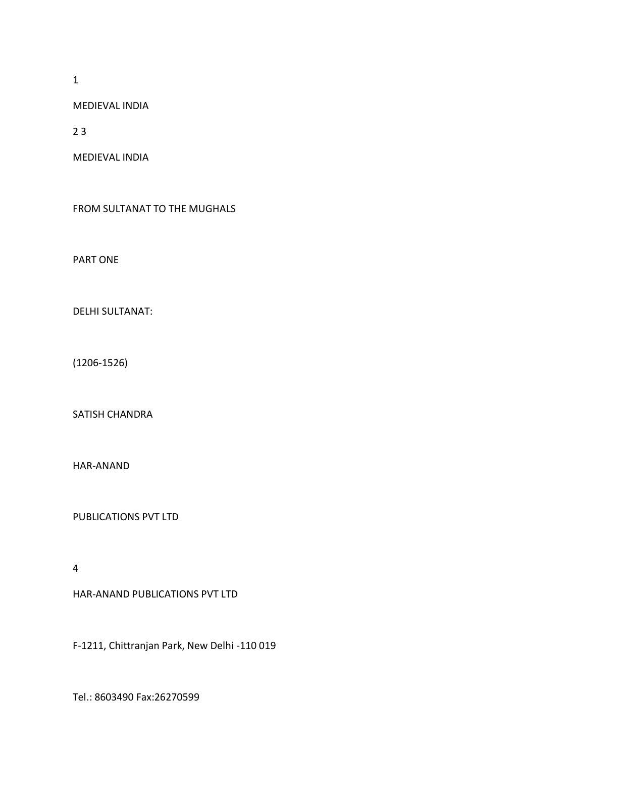 MEDIEVAL INDIA