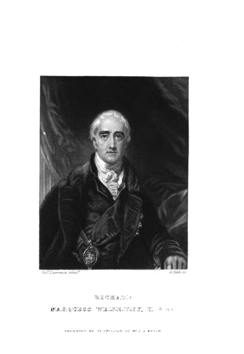 Memoirs And Correspondence Of The Most Noble Richard Marquess Wellesley - Vol 1