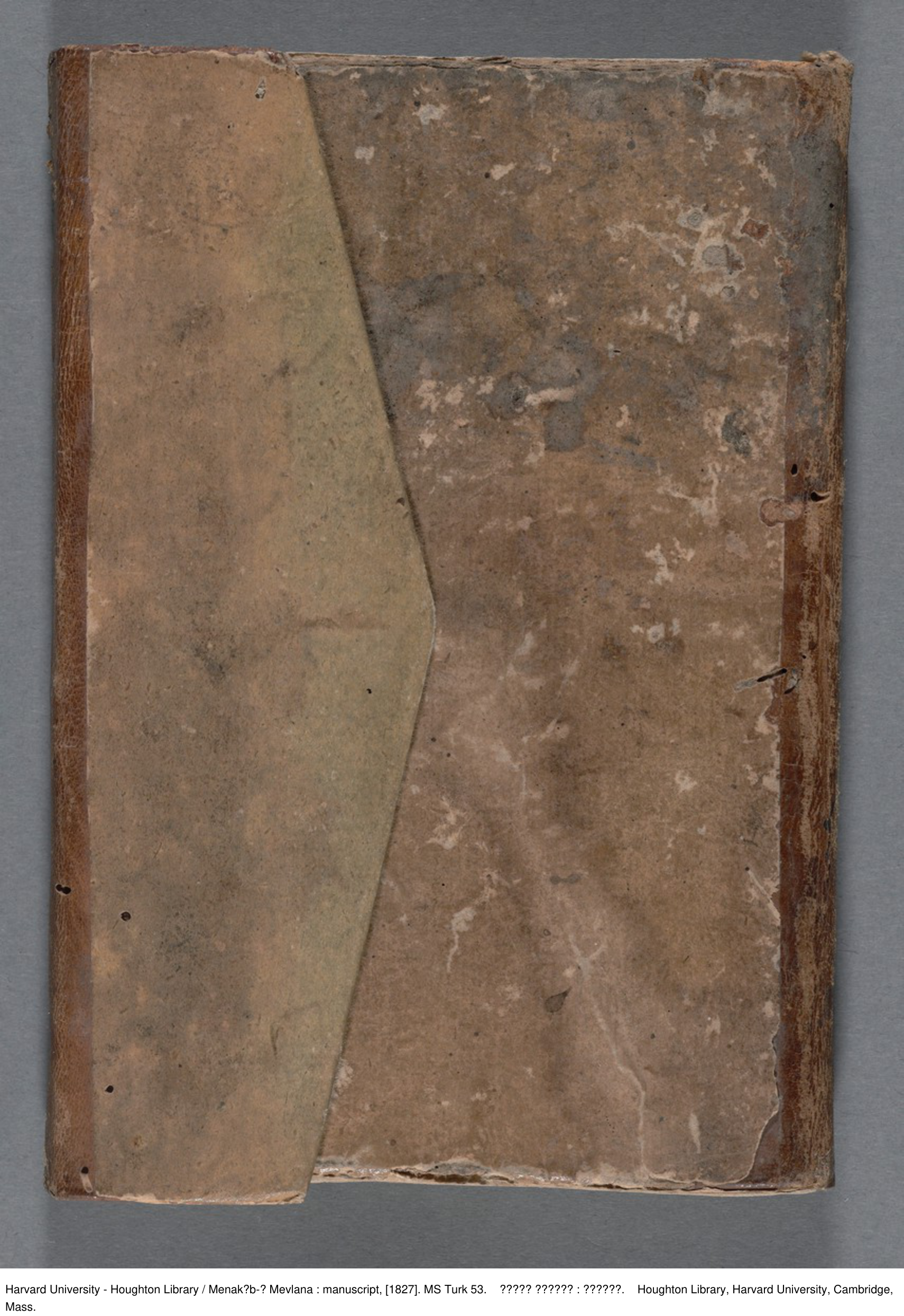 Menâkıb-ı Mevlânâ : manuscript, [1827]