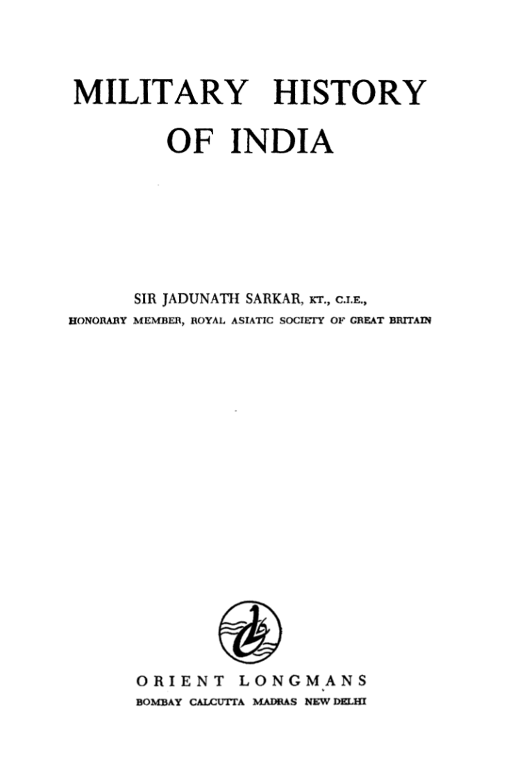 Military History Of India (1960)
