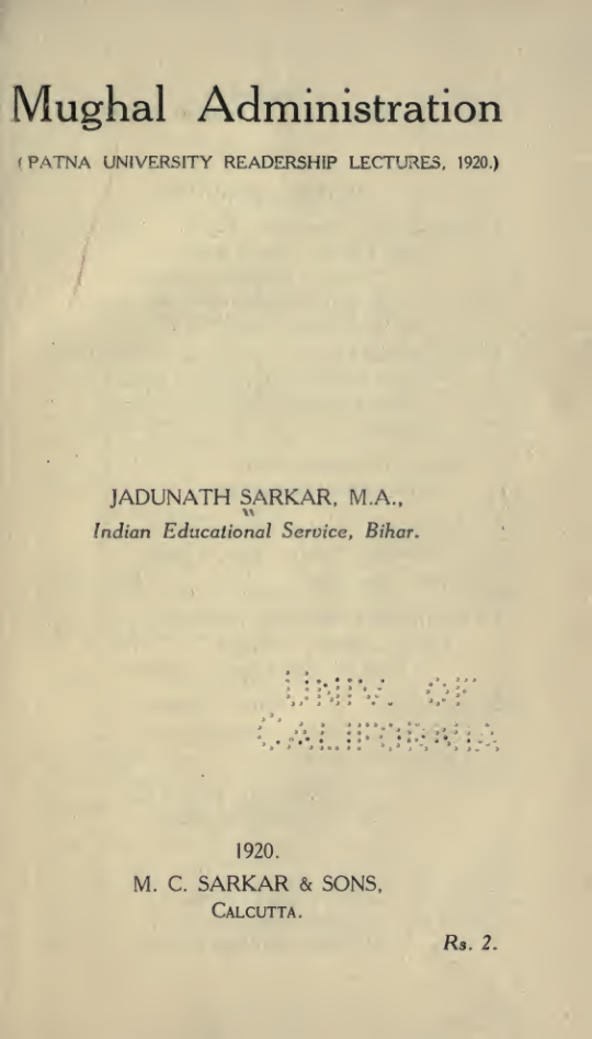 Mughal Administration