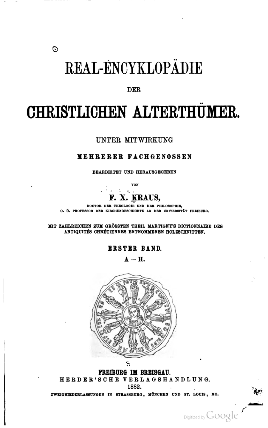 Real - encyklopadie der christlichen Alterthumer