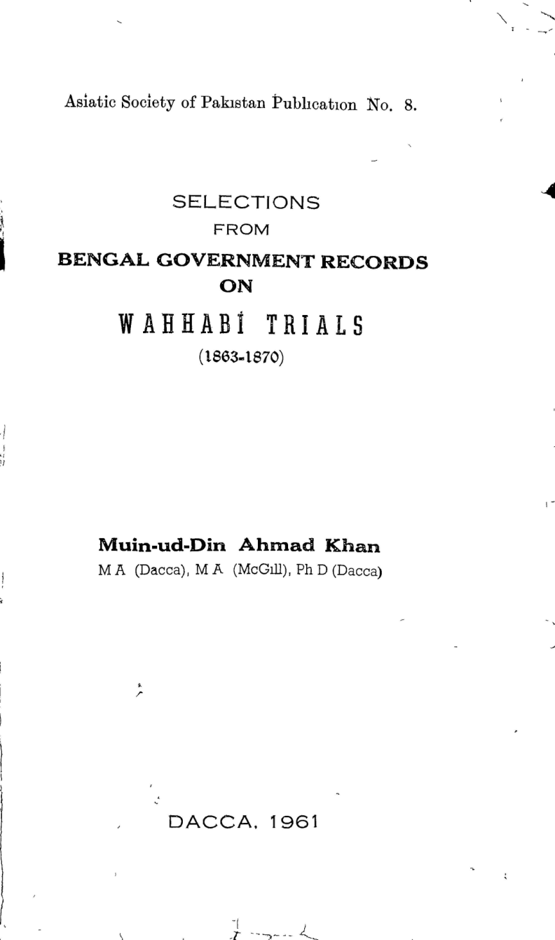 Records on Wahhabi Trials