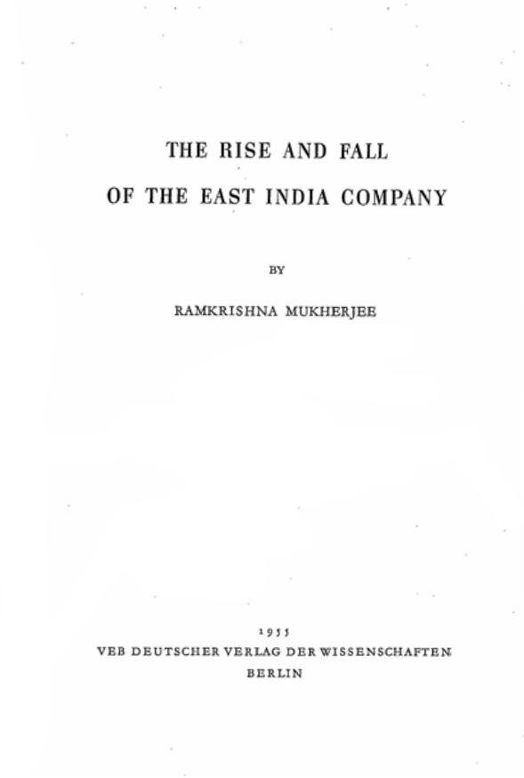 Rise and fall of the East India company