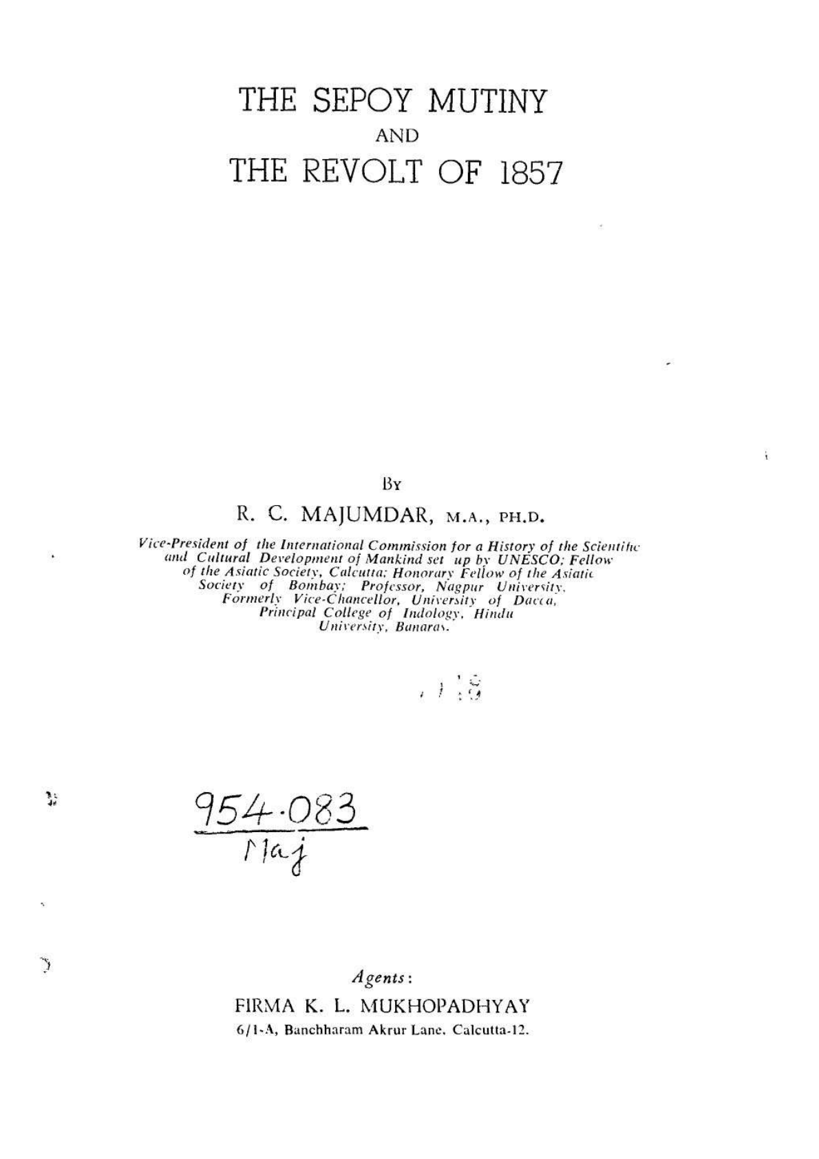 Sepoy Mutiny and Revolt of 1857