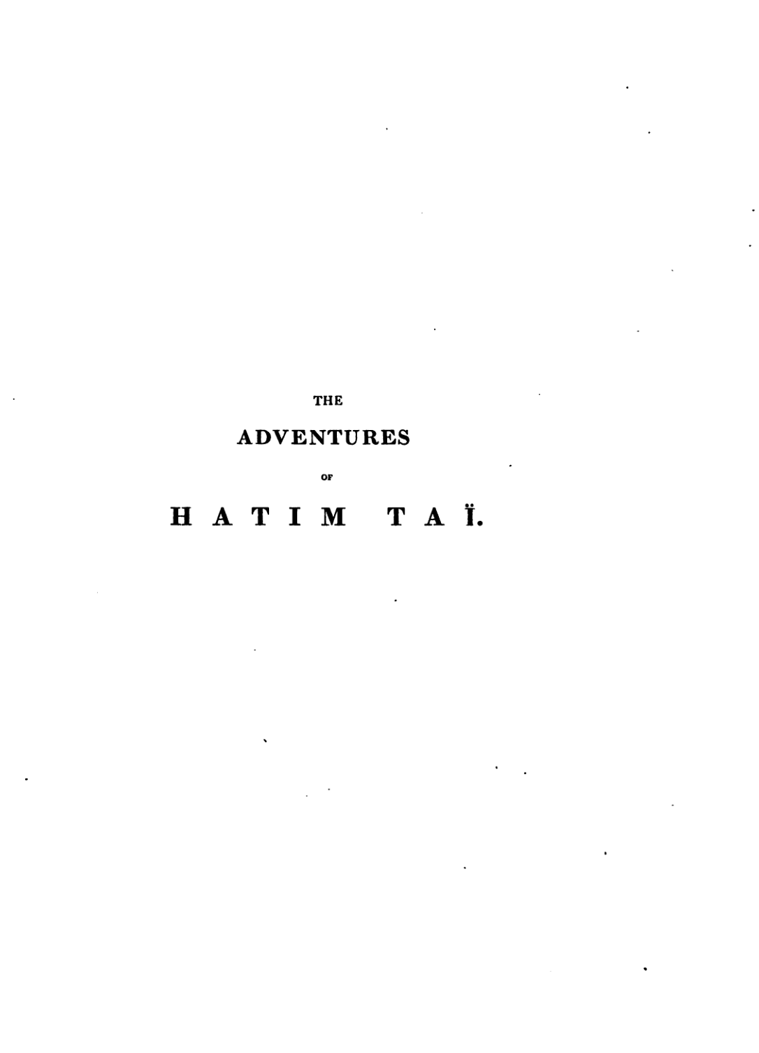 The Adventures of Hatim Tai