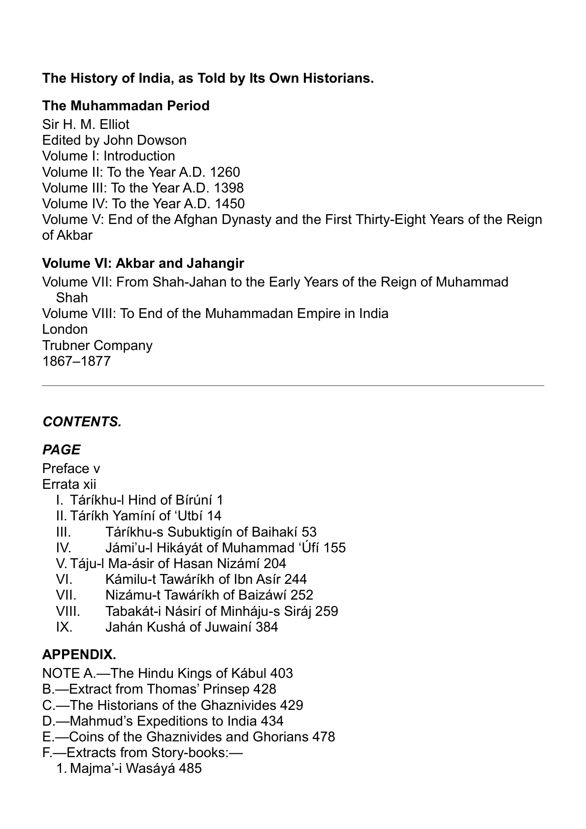 The History Of India  Vol 2: As Told By Its Own Historians