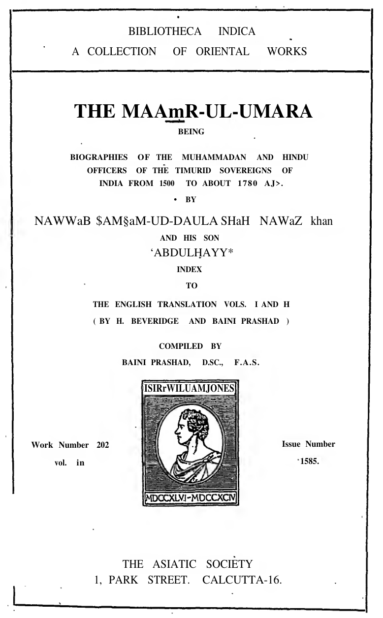 The Maathir-umara - Vol II