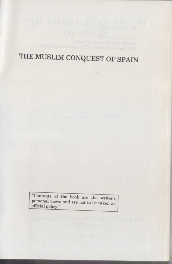 The Muslim Conquest of Spain